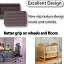 Furniture Wheels Caster Cups, Non-Slip Rubber Bed Frame Stopper Floor Protector for Any Furniture with Wheels - 8 Pack (Brown)