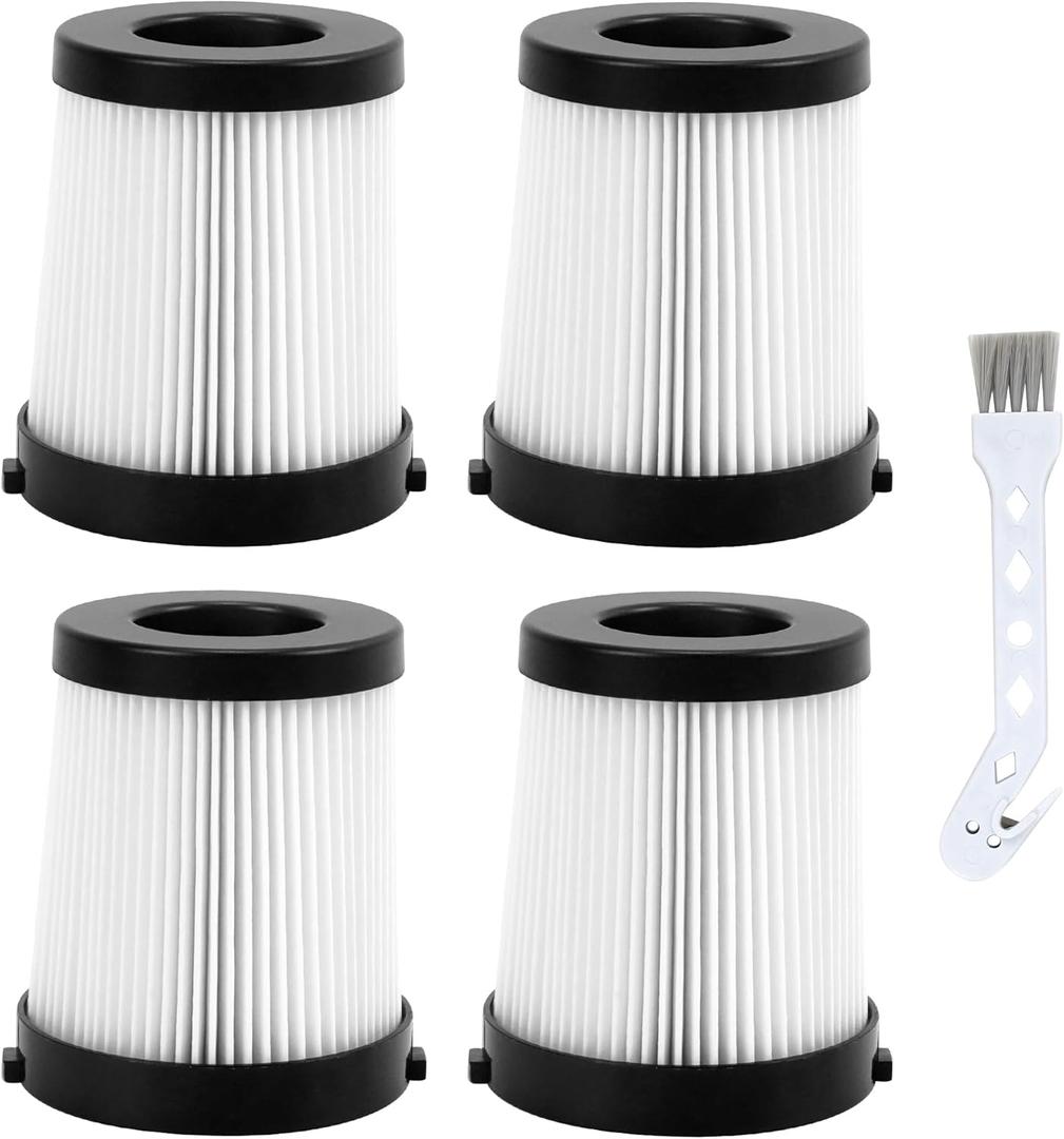 HEPA Filter Compatiable with Fabuletta FSV001, FSV101, Girnoor G160 and G165 Afoddon A300 Cordless Stick Vacuum Cleaners Series 4 Pack
