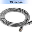 Eisinly Shower Hose, 79 Inches Extra Long Stainless Steel Handheld Shower Head Hose with Brass Insert and Nut, Flexible, Chrome