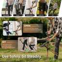 STEP2GOLD Ta-Da Chair Series 2 PRO MAX - Walking Cane with Seat, Sturdy Foldable Stool Supports 400 lb, Lightweight Aluminum Walking Stick with Chair, Anti-Slip, Ideal for Hiking & Outdoors (Black)