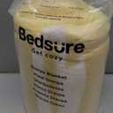 Bedsure GentleSoft Sherpa Fleece Throw Blanket for Couch - Thick and Warm Throw for Women and Men, Soft Fuzzy Plush Blanket for Winter, Yellow, 50x60 Inches