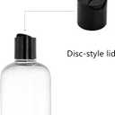 20 Pack 16oz Clear Plastic Empty Bottles, Squeezable Travel Containers with Disc Top Flip Caps, Refillable Shampoo Bottles for Lotions, Cream, Liquid Body Soap, Creams, BPA Free