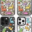 Magnetic for iPhone 16 Pro Magsafe Case Cute - Durable Shockproof 6.6 ft Drop Impact Phone Case - Black Funny Baby Dinosaur Design for iPhone 16 Pro 6.3"