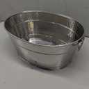 BREKX Stainless Steel Beverage Tub for Parties, Leak-Resistant/Rust-Proof, Durable Beer and Wine Drink Tub with Handles
