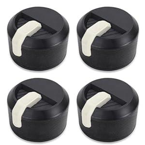 AJinTeby Gas Griddle Grill Knobs Replacement for Blackstone 1666 1517 1554 1825 1836 Gas Griddle Knobs Walmart Knobs, 4 Bunrer Control Knob for Blackstone 17" 22" 28" 36" Griddle Accessories, 4 Pack