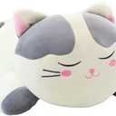 Cat Big Plush Hugging Pillow, Super Soft Kitten Kitty Stuffed Animals Toy Gifts for Kids, Girls, Bed, Christmas, Valentine 21.7" (Gray)