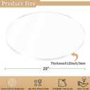 2 Pieces 1/8" Clear Circle Acrylic Sheet, 20 Inch Diameter Plexiglass Sheet, Round for Cake Discs, Plexiglass Table Top, Acrylic Backdrops and DIY Display Projects Craft