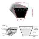 Mower Deck Belt Made with 5/8" x 146" Replace for Ex-Mark 1-633127 633127 OEM Replacement Parts Belt5/8" x 146"