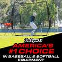 GoSports 7 ft x 7 ft Baseball & Softball Nets - Red, Black, Drip or PRO - Practice Hitting & Pitching Net with Bow Type Frame, Carry Bag and Strike Zone, Great for All Skill Levels