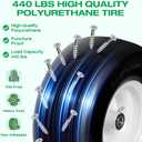 13x6.50-6 Flat Free Lawn Mower Tire Wheels; 2 Packs Smooth Tread Puncture-proof Tire for Lawnmowers, Replacement 3/4" & 4 Pcs 5/8" Bearing with 24 Spacers for Zero Turn Mowers Garden Tractors Carts