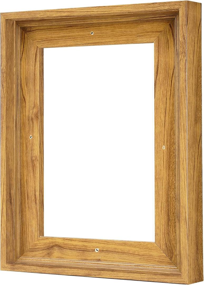 Canvas Floater Frames for 9"x12"Canvas Paintings,Canvas Frame,Floating Frames for Canvas with 0.6"~0.9" Deep for Wall Decor (Walnut)
