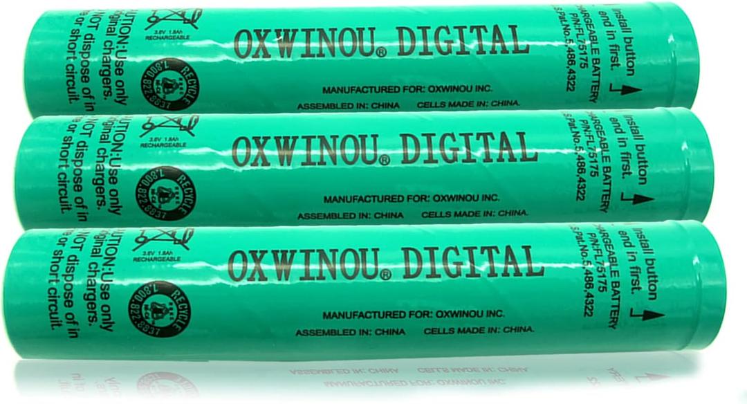 3.6v Compatible with streamlight 75175 Battery streamlight Batteries 75375 streamlight Stinger Parts xt ds led Synergy SDFL-C852 Rechargeable Battery 3-Pack (OXWINOU 3Pack FL75175 NI-CD 1800mAh Batteries)