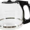 Univen 12 Cup Glass Coffeemaker Carafe Compatible with Mr. Coffee PLD13 CG12 CGX20 DR12 DRX20 GBX20 NC12 NCS12 NCS13 NCX20 TF12 TFS12 TFX20 VB12 VBX20, 6" (15.2cm) TALL TO TOP OF LID