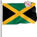 FLGCLUB Jamaica Jamaican Flag 3x5 Ft Outdoor, Heavy Duty 3 Ply Polyster Jamaican National Flags, Double Sided Vibrant Color Jamaica Country Flag Double Stitched Brass Grommets