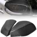 Mirror Cover Caps Fits for Infiniti Q50 Q50S Q60 Q70 QX30 2014-2022 Carbon Fiber Style Side Door Wing Mirror Cap Covers ABS Replacement Type 1 Pair