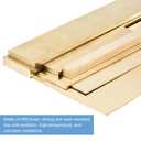 uxcell 2 Pcs H62 Brass Flat Bar Stock, 0.12"x0.75"x8" Square Metal Solid Brass Bars for Knife Making DIY Handicrafts Architectural Decoration Industry Thermal Conductivity