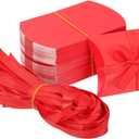 PATIKIL Small Gift Boxes, 50 Pcs 3.5x2.5x1 Inch Pillow Boxes Candy Thank You Treat for Wedding Party Favor Pen Birthday Gift Jewelry Greeting Card, Red