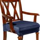 Havawish Large Dining Room Chair Seat Covers with Armrest Dining Chair Slip Covers Protectors, 1 Pcs, Navy Blue