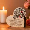 A Limb Has Fallen from The Family Tree Red Cardinal Wood Plaque Sympathy Gift for Loss of Loved One Memorial Heart Sign