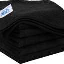 HOMEXCEL Black Microfiber Cleaning Cloth 50 Pack, 12.5 x 12.5 inch Microfiber Towels for Cars, Ultra Absorbent Car Washing Cloth, Lint Free Streak Free Cleaning Rags for Car, Kitchen, and Window