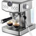 Espresso Machine 20 Bar with Steam Milk Frother | Stainless Steel Espresso Maker with Customizable Brewing Temperature | 60oz Removable Water Tank | Perfect for Cappuccinos, Lattes and More