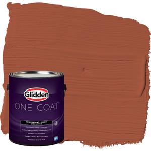 Glidden Exterior Paint + Primer: Red/Ancient Copper, One Coat, Flat, 1-Gallon