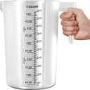 Large 5000 ml Measuring Cup, 1 Gallon Measuring Pitcher with Quart, Gallon & mL Markings, Heavy-Duty Measuring Container for Engine Oil, Chemicals, Mixing & Fluid Transfer