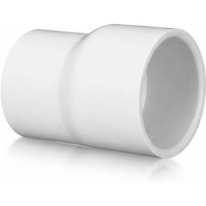 Pushglossy 1-1/2'' X 1-1/4'' PVC Pipe Fitting Schedule 40 Compatible with 429-E Series Eccentric Reducer Coupling Suitable for High-flow Capacity, Plumbing, Irrigation, Pool, Spa, White