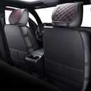 Tomatoman Tacoma Seat Covers Customized for 2005-2025 2026 Sport Extended SR V6 Pickup Edition, Waterproof Faux Leather Cushions(Full Set, Black-Red)