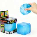 Premium Big Block Cube ,Ice Cube Squishies Toys,Durable, Slow-Rebound fingertip Exquisite Spherical ice Cube with boxGift-Ready (Blue)