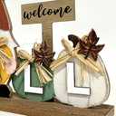 Fall Decorations for Home Thanksgiving Decor Wooden Gnome Sign Farmhouse Welcome Fall Sign Vintage Autumn Harvest Signs Indoor