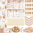 Sherr 476 Pcs Brown Bear Baby Shower Games 6 Sets Activities Cards Pacifier Hunt Game 50 Pacifiers How Big is Mommy's Belly Sign 50 Guessing Cards 2 Measuring Tape Don't Say Baby Sign 50 Clothespin