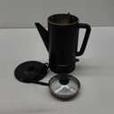 Presto 02815 12-Cup Cordless Coffee Percolator - Stainless Steel, Modern Design, Easy Pour Spout, Stay-Cool Handle, Matte-Black