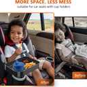 Car Seat Snack Tray for Toddlers, Square Mess-Free Car Seat Tray with Cup Holder & Dip Compartment, Travel Tray for Kids Snacks, Drinks, Fits Most Car Safety Seats (1, Black)