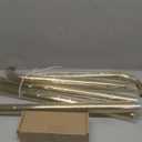 TANGWIN Gold Wrap Around Curtain Rods 36 to 72:Blackout Heavy Duty Adjustable Window Curtain Rod for Bedroom Kitchen,Modern Decorative Curved French Metal Single Drapery Rods Easy Install,Brushed Gold