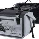 Motorcycle Side Bag 50L (25L*2) Trunk Seat Bag Saddle Bag Motorcycle Accessories (Grey), Large