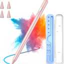 Stylus Pen for iPad 2018-2025, 15 Mins Fast Charge for Apple Pencil with Palm Rejection, Compatible with iPad 11/10/9/8/7/6, Pro M4/12.9"(6/5/4/3)/11", Air M3/M2/5/4/3, Mini A17 Pro/6/5,Rose