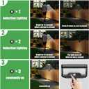 Clip On Solar Motion Sensor Light Outdoor, 600LM 3 Modes IP65 Waterproof, Adjustable Angle 1-Second Installation for Fence, Camping, Deck & Gutter(Black)