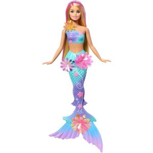 Barbie Mermaid Toy Dolls with Surprise Magic Blooming Flowers Feature, Ombre Tails, Pearl Headband Accessory & Long Blonde Hair with Pink Highlights (Multicolor)
