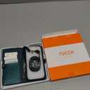 TUCCH Detachable Crossbody Wallet Case for iPhone 17 (6.3"), 9 Card Holders RFID Blocking | Lanyard | Wrist Strap | Wireless Charging | Zipper Pocket | PU Leather | Kickstand Flip Cover | Bluish Green