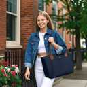 KALIDI Tote Bag for Women Nylon Top-Handle Purse,Large Capacity Shoulder Hobo handBag with Zipper Leisure Foldable Weekend