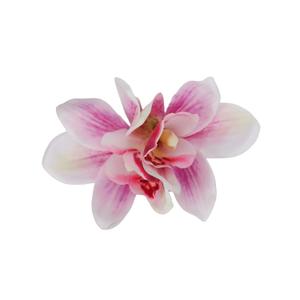 Flower Hair Clips for Women, Pink Orchid Flower Hairpins, Hawaiian Hair Accessories, Tropical Floral Barrettes for Luau Beach Vacations, Bridal Wedding Hair Pieces for Bride Parties (Pack of 2)