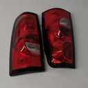 OKLPF Rear Brake Tail Light Compatible With 2003 2004 2005 2006 Chevy Silverado 1500 1500HD 2500 2500HD 3500,Replace Red Taillight Assembly,Included Bulbs and Harness,Driver and Passenger Side