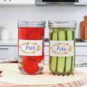 Flrolove Mason Jars 12 oz, Glass Jars with Airtight Lid,Canning Jars with Regular Lids and Bands 24 PACK, Ideal for Jam, Honey, Wedding Favors, Shower Favors, DIY Spice Jars