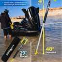 SandShark Supersport 3.0 Shallow Water Anchor - Great Jet Ski, PWC, Pontoon Boat Accessory - Adjusts 29"-48" w/Case