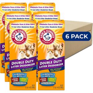 ARM & HAMMER Cat Litter Deodorizer Double Duty, 30 oz, 6 Pack