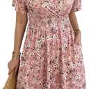 Casual Midi Summer Dresses for Women (Pink)