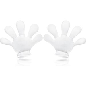 1 Pair White Jumbo Cartoon Hands White Fingers Jumbo Cartoon Hands Halloween Costume Gloves Halloween Costume Accessory for Role Playing Party Small