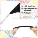 Patelai 30 Pieces Parting Comb for Braids Steel Hair Pin Rat Tail Carbon Fiber Heat Resistant Teasing Combs with Stainless Steel Pintail(Black, Silver)