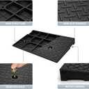 Rubber Curb Ramps for Driveway Sidewalks Shed Entry 2 Inch Rise Height 2 Pack 19.68" L x 9.84" W Threshold Ramp for Cars Motorcycles Lawn Mowers 7000lbs Load Capacity